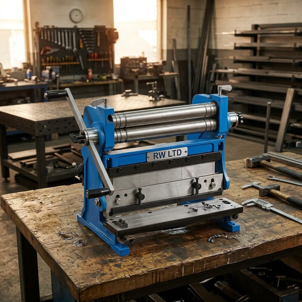 RW LTD 3-in-1 Sheet Metal Brake, Shear & Slip Roll, 12 in-1